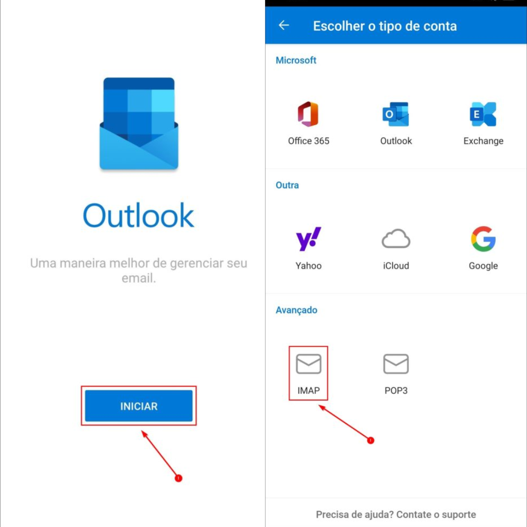 Configurar Outlook App – IMAP